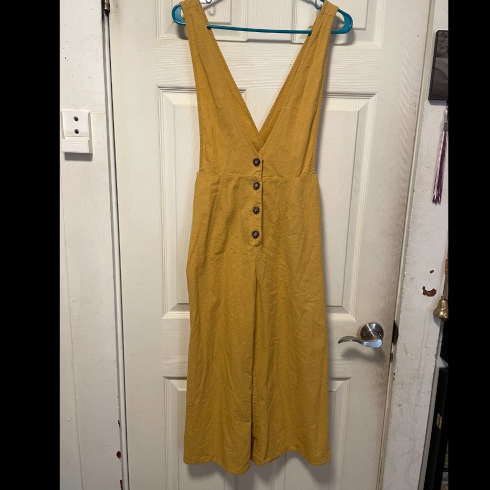 Sienna Sky Jumpsuit Mirage Wide Leg Sleeveless 100% Cotton Natural Sz Small EUC